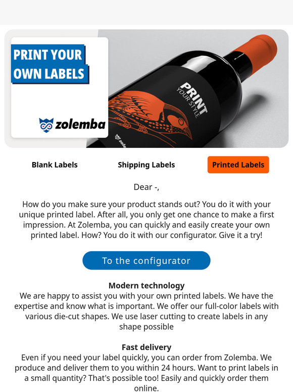 Are you ready for the new year? Design your labels for 2025 with our configurator.