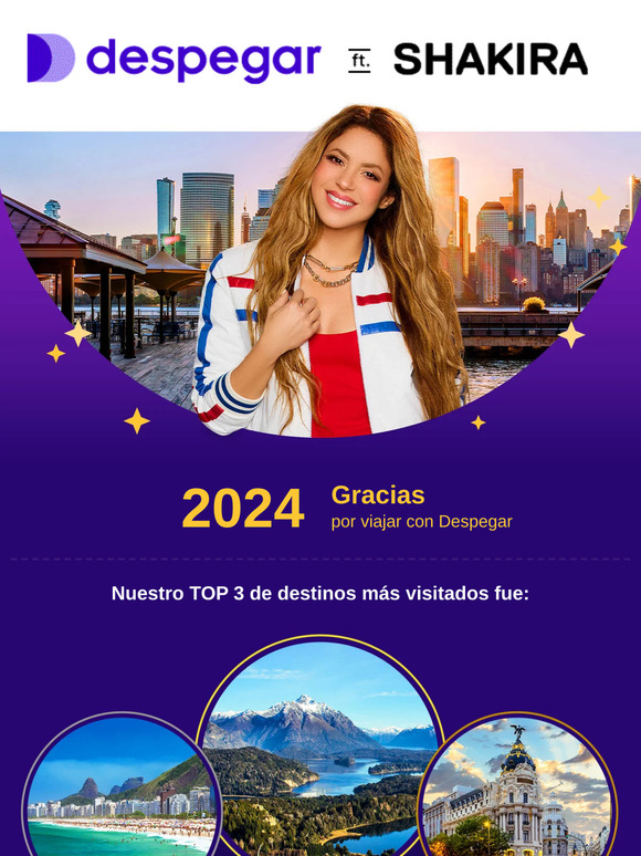 GRACIAS POR VIAJAR ESTE 2024 CON DESPEGAR! 🎉 Mirá el top 3 de  destinos más visitados por nuestros viajeros!