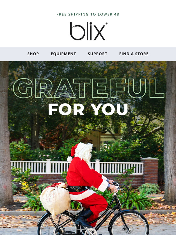 Happy Holidays from all of us at Blix Bikes! 🎅🚲