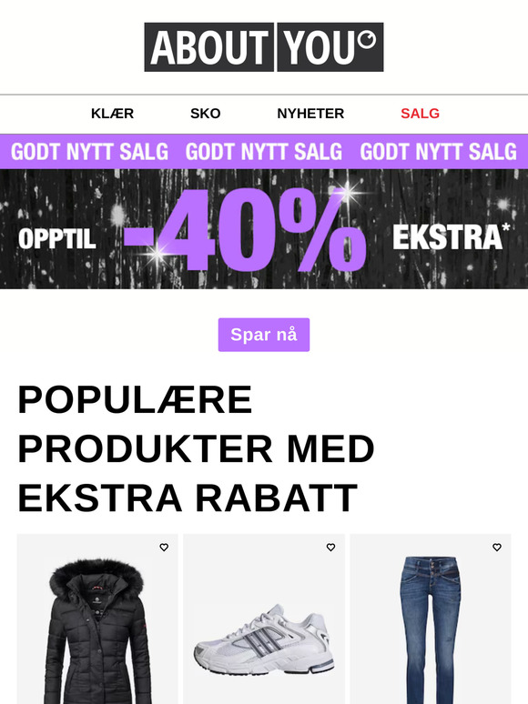 Opptil -40% ekstra