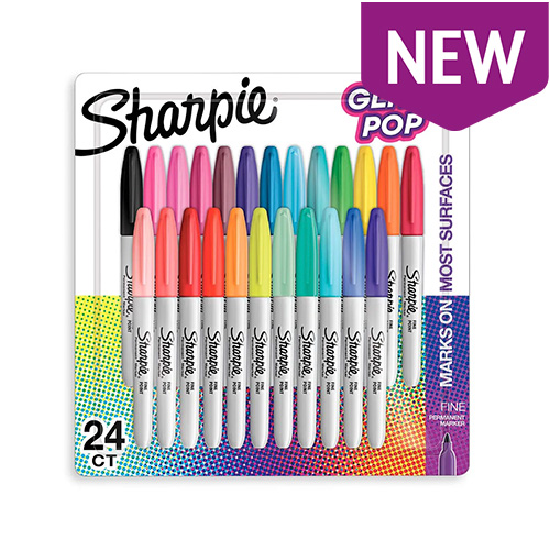 Sharpie® Glam Pop Permanent Markers - Fine Point - Set of 24 