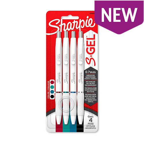 Sharpie® S-Gel White Fashion Barrel Gel Pens - Classic Colors 
