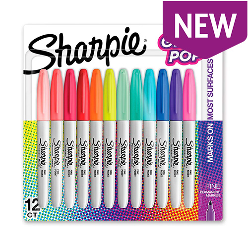 Sharpie® Glam Pop Permanent Markers - Fine Point - Set of 12 