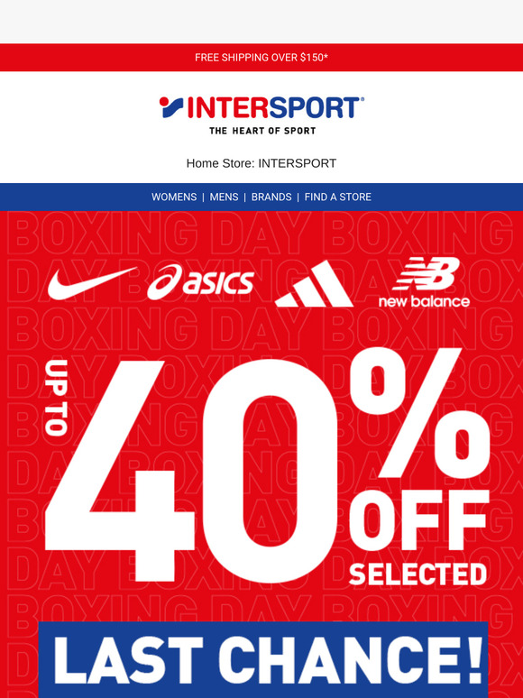 HURRY INTERSPORT'S BOXING DAY SALE ENDS SOON! 🥊💥