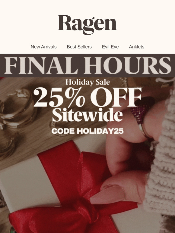 25% OFF SITEWIDE ENDS VERY SOON ⏰