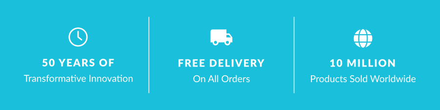 50 Years of Transformative Innovation - Free Delivery On All orders - 10 Million Products Sold Worldwide