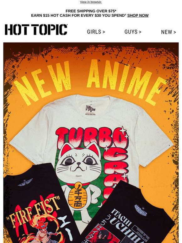 Hot Topic The latest Anime gear you’ll obsess over 🥰