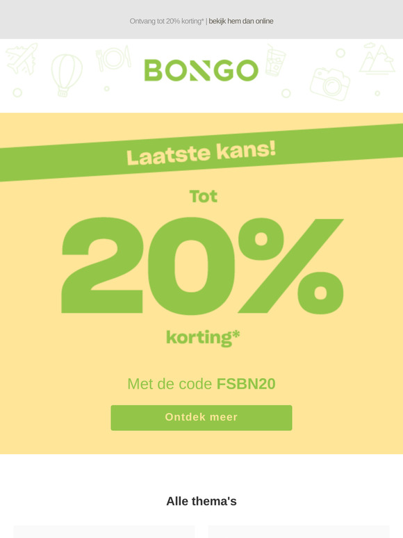 Dit aanbod vervalt vanavond! ⏰