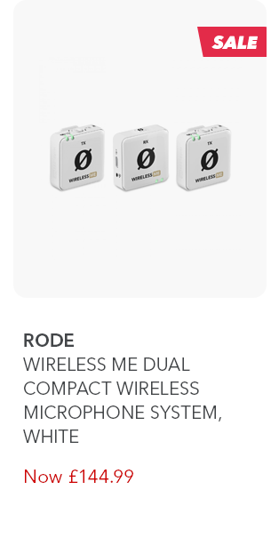 Rode Wireless ME Dual Compact Wireless Microphone System, White