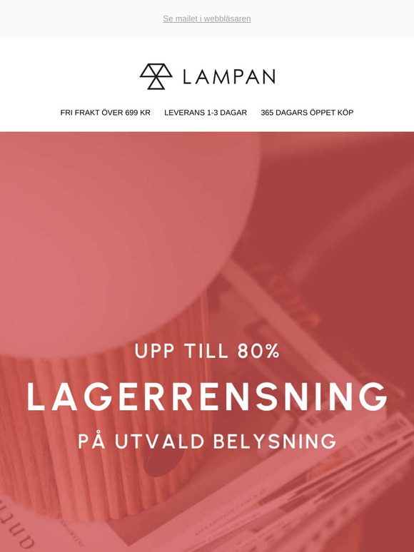 Lagerrensning - upp till 80% rabatt!