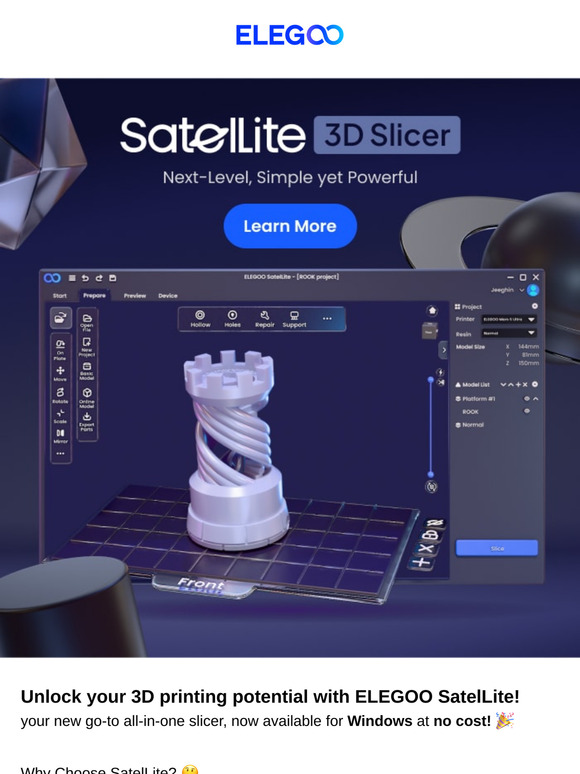 ELEGOO SatelLite: Your New All-in-One 3D Slicer