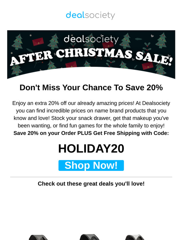 There's Still Time to Save 20% On Amazing Deals!