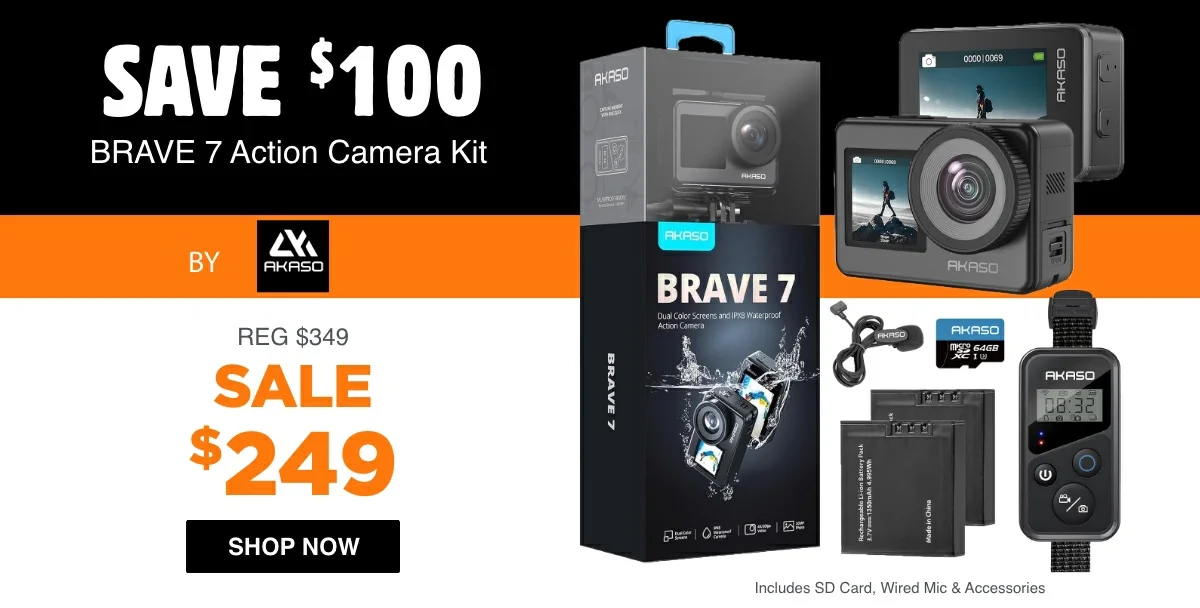 Brave 7 Action Camera Kits by Akaso