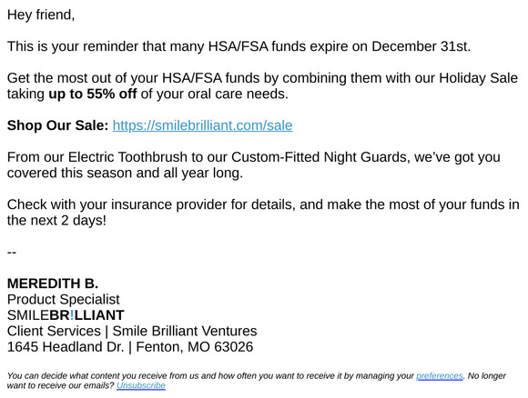 Expiring Soon: HSA/FSA Funds