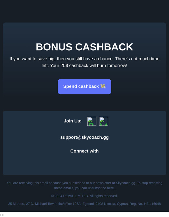 🎉 You've got $20 cashback waiting!
