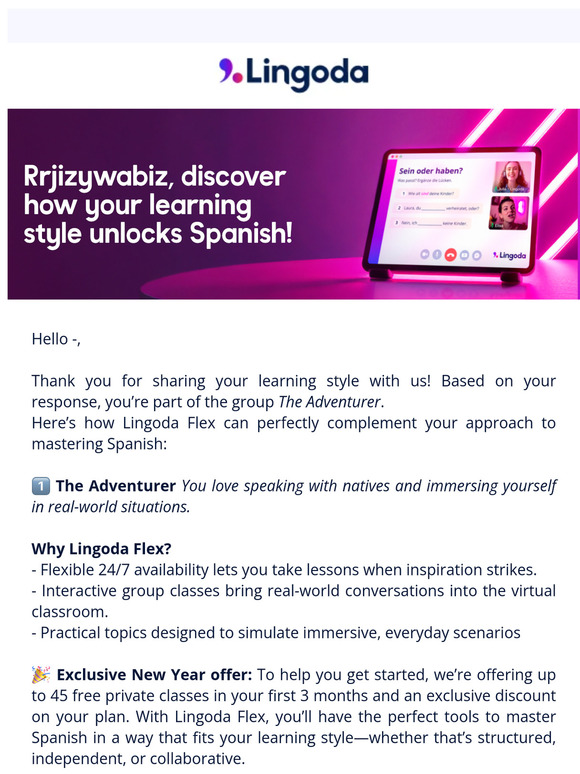 Lingoda: —, discover how your learning style unlocks spanish! | Milled