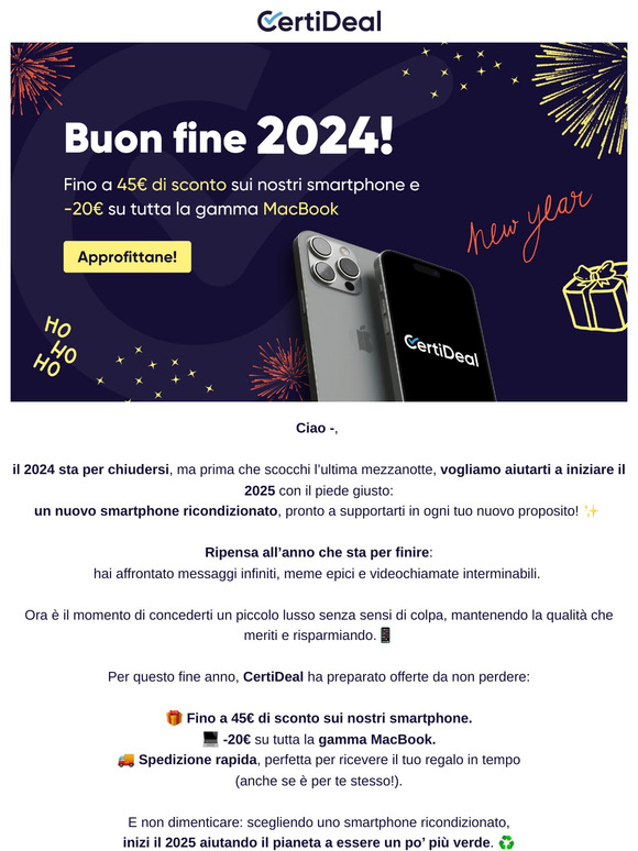 Saluta il 2024 con stile… e tecnologia! 🎉