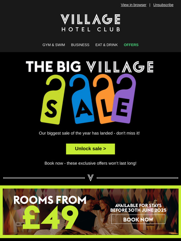 Rooms from £49! V big sale now on! ⏰