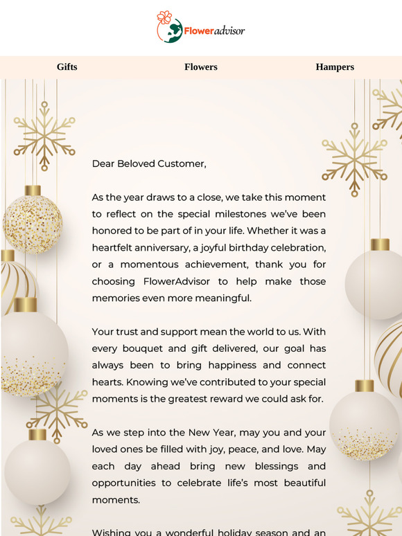 A Heartfelt Thank You from FlowerAdvisor