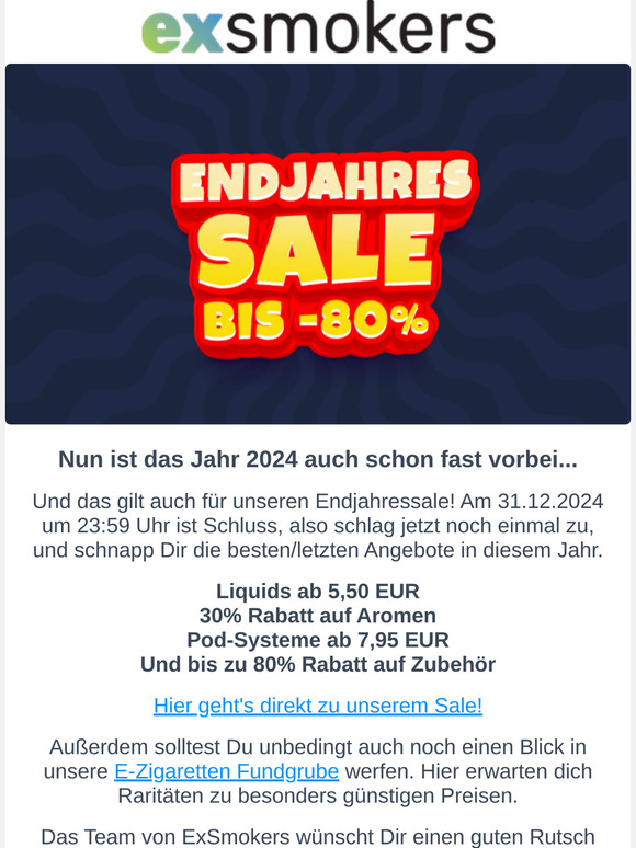 Sale Finale: Nur noch bis 31.12.2024