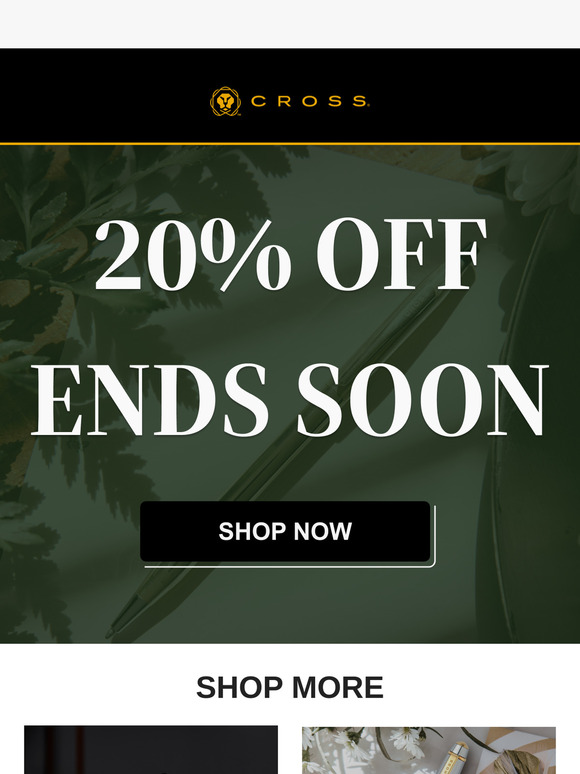 20% Off Site Wide Ends Soon 🚨
