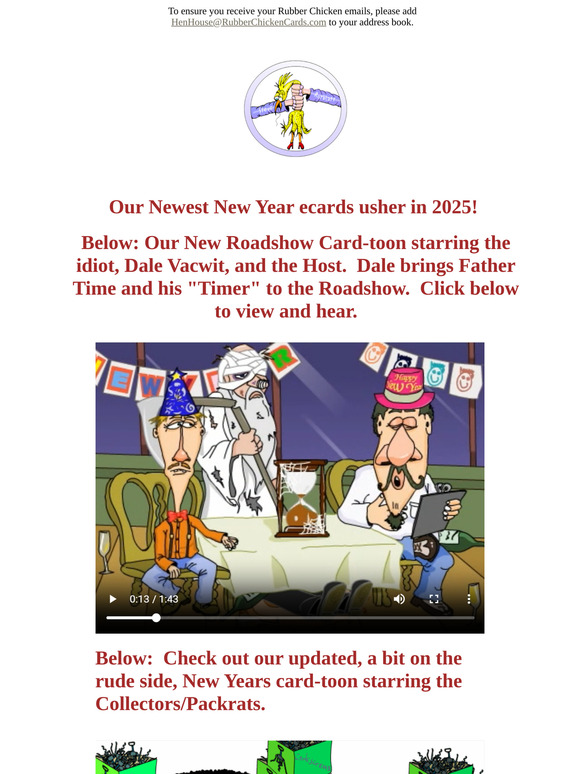 Happy New Year Ecards to send - Start the Year with a Laugh