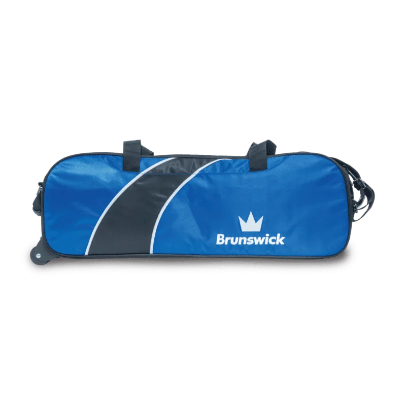 Image of Brunswick Edge 3 Ball Triple Tote Roller Blue Without Pouch Bowling Bag