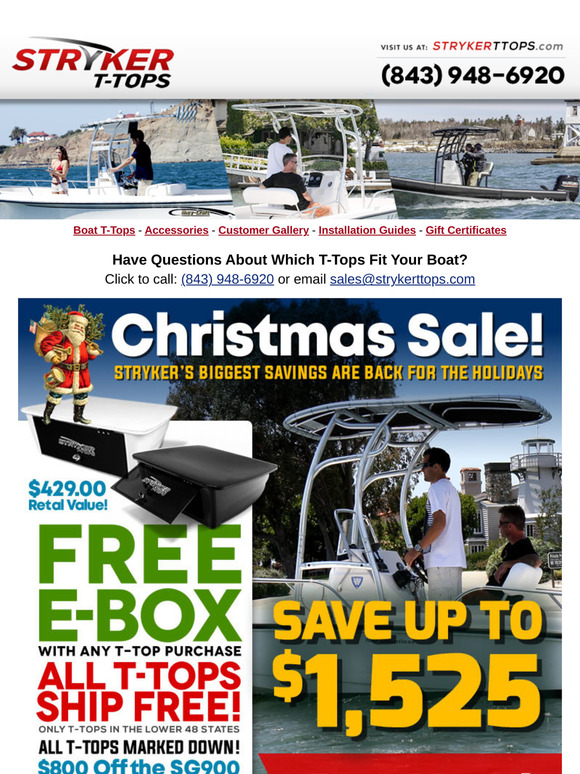 Last Chance Stryker T-Top Specials!