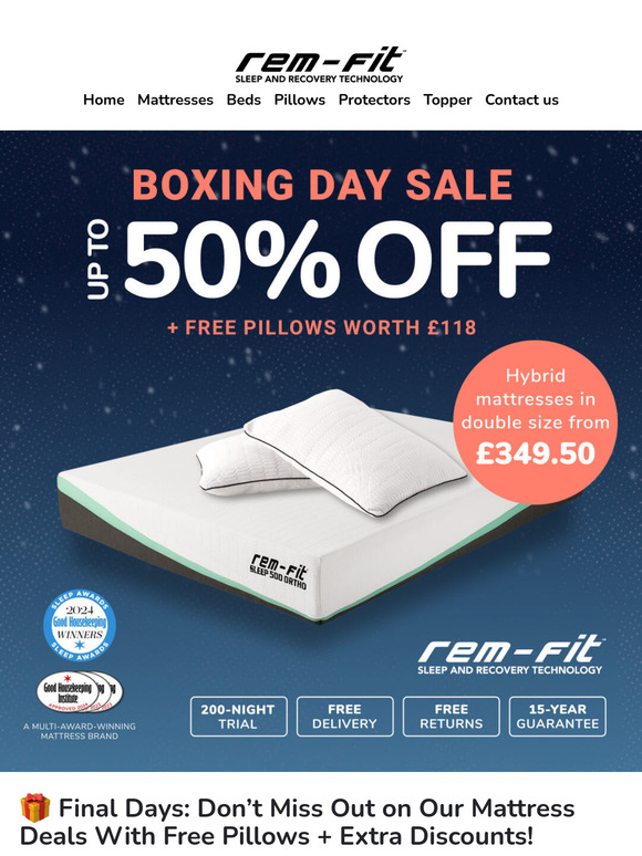 Boxing Day Sale - Final Days: Don’t Miss Out On These Mattress Deals!