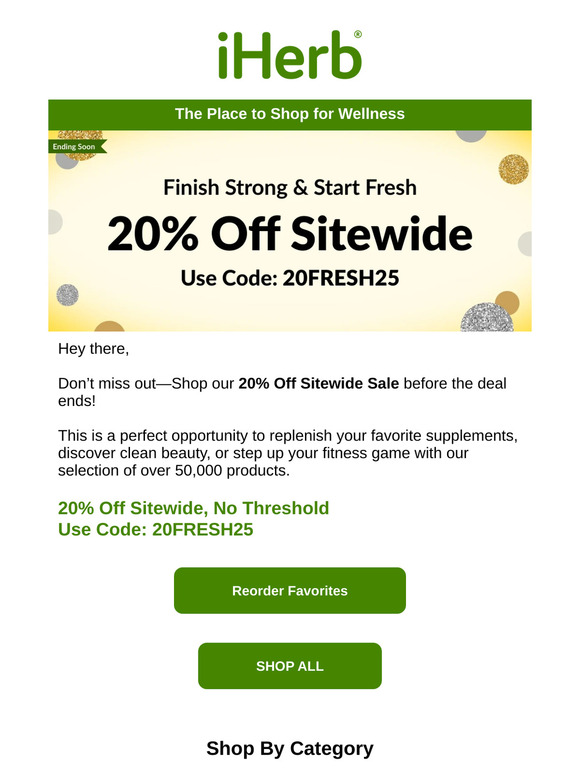 📣 Hurry! 20% Off Sitewide Sale is Ending Soon