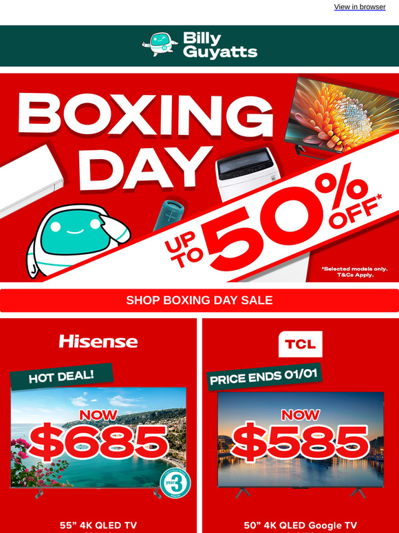LAST DAYS! SAVE BIG with our Boxing Day Deals🥊