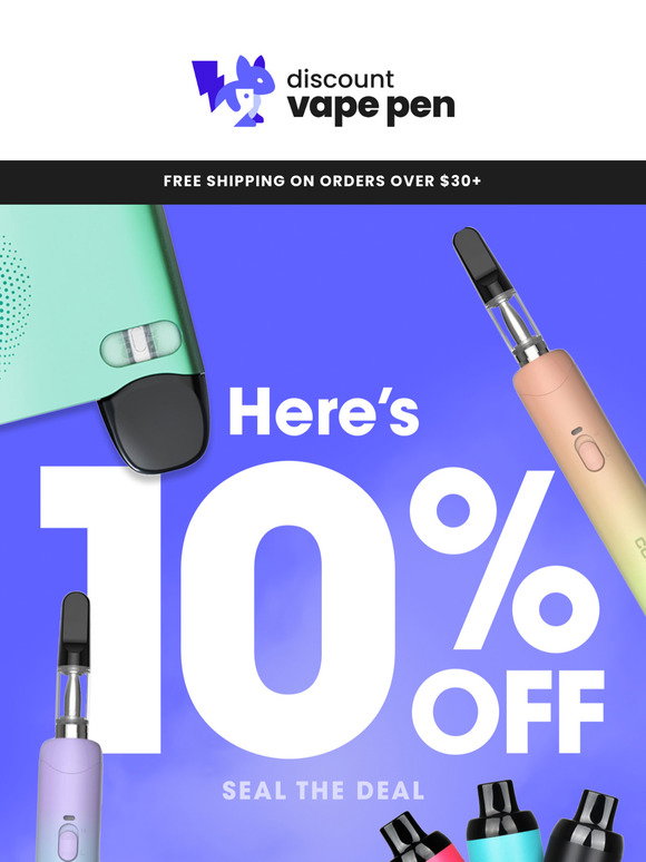 Discount Vape Pen: Forget Something? Enjoy 10% Off | Milled