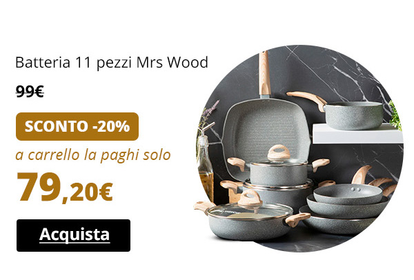 Batteria 11 pezzi Mrs Wood