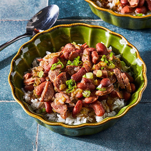 Quick Red Beans with Andouille Sausage