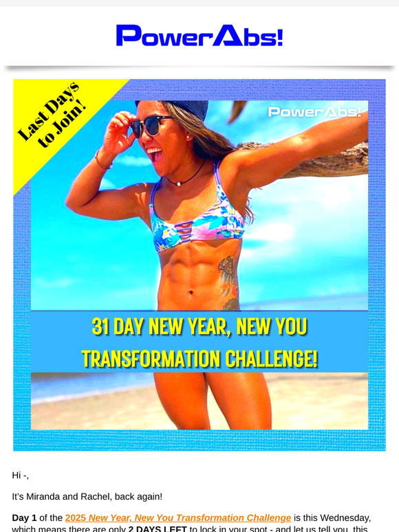 ⏰ Tick-Tock, —: Your Dream Body is Only 31 Days Away!