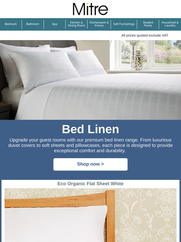 Elevate guest comfort with premium bed linen!