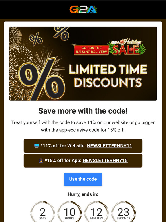 🚨 Your subscriber-exclusive code is here!