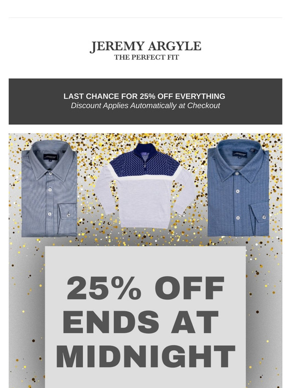 Last Chance: 25% Off Ends at Midnight – Celebrate the New Year in Style!