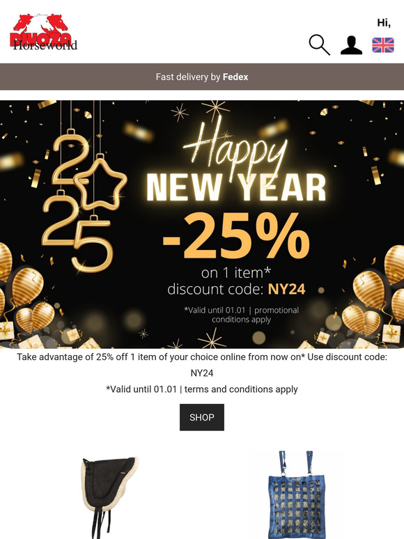 Happy New Year | -25% on 1 item* 🎉