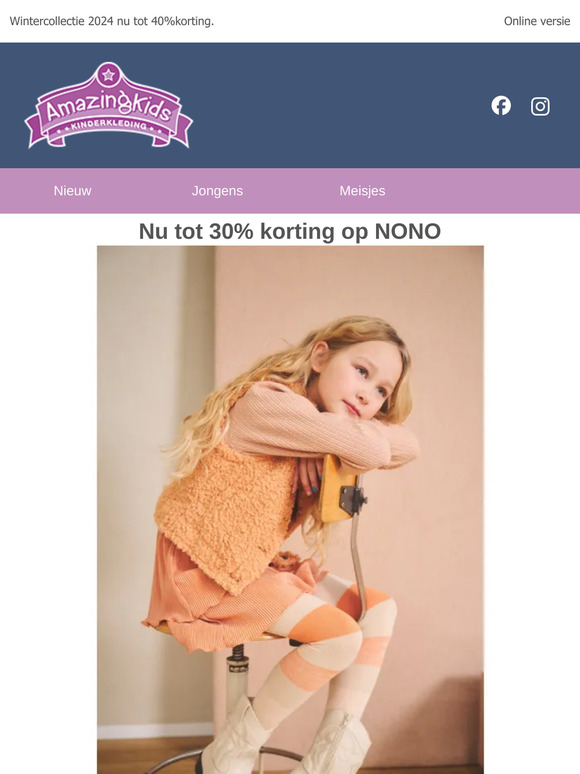 Nu tot 40% korting bij Amazingkids.