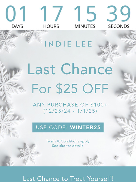 LAST CHANCE For $25 OFF Orders $100+ ⏰