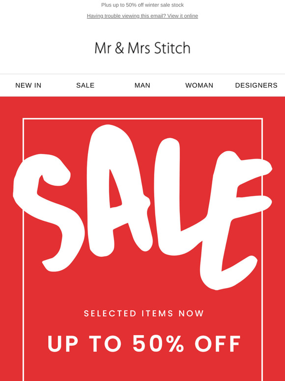 Plus up to 50% off winter sale stock