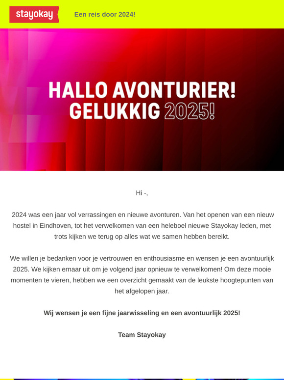 Jouw Stayokay Wrapped 2024!