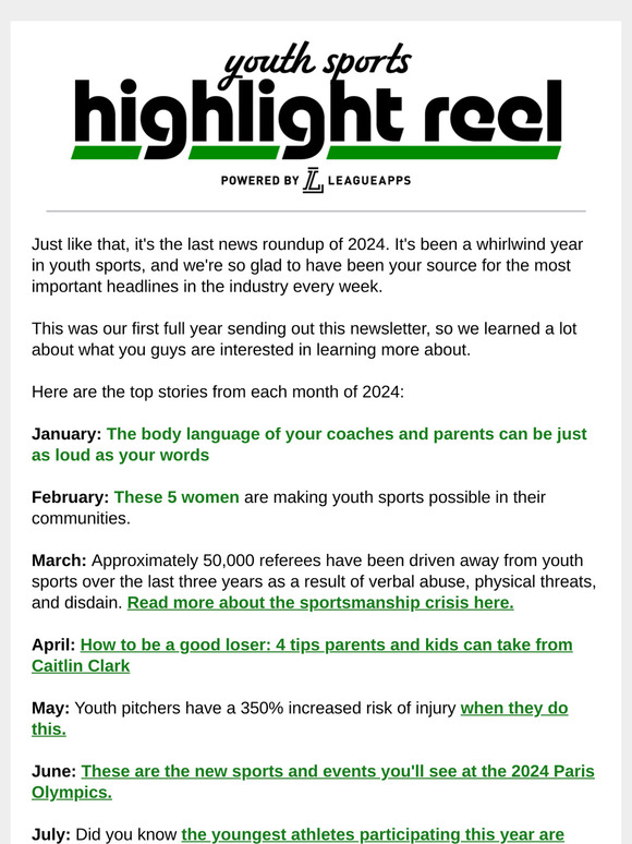 The Top 12 Youth Sports Headlines of 2024