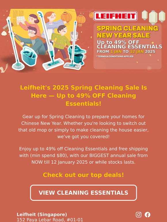 Leifheit's Annual Spring Cleaning Sale Is Here: Enjoy Up to 49% OFF