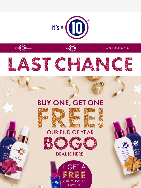 ✨ LAST DAY TO SHOP BUY 1, GET 1 FREE! 🛍️