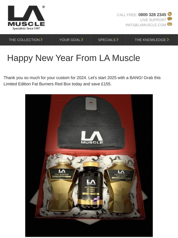 Happy New Year! Start your new body with this Limited Edition Fat Burners Red Box Special