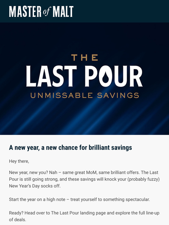 New Year, same great deals – The Last Pour is here!