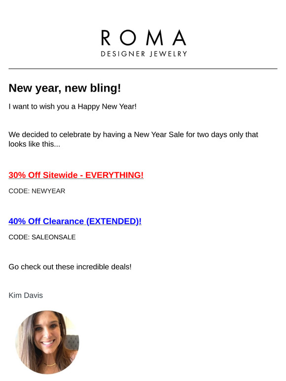 🎉 —! New Year, New Bling 30% Off Sitewide!