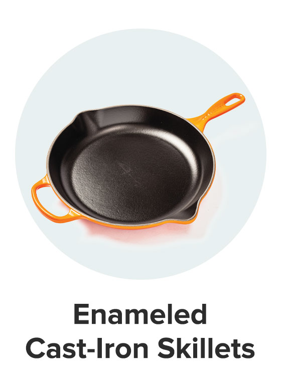 Enameled Cast-Iron Skillets